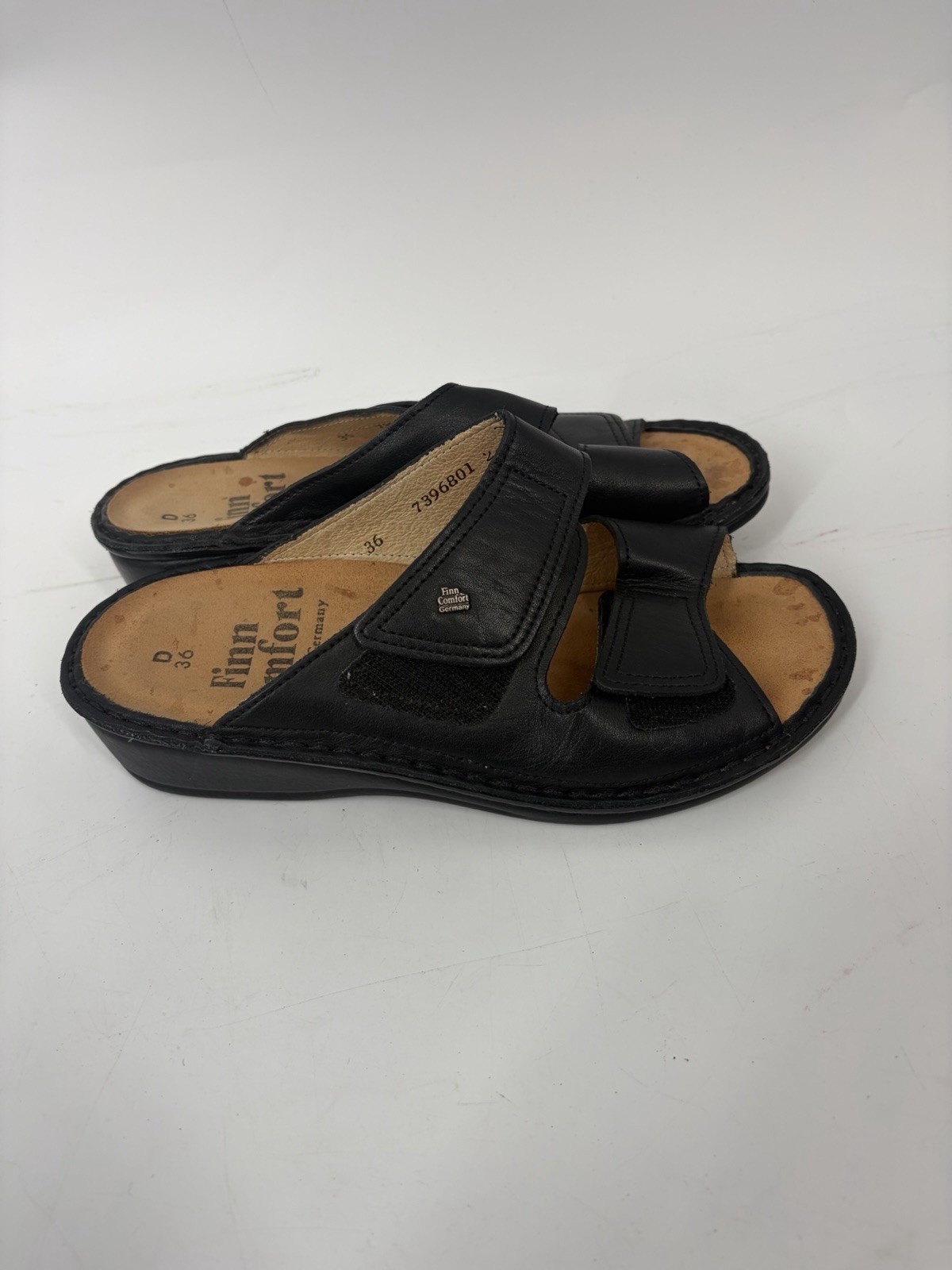 Finn Comfort Women’s Size 36 D US 5.5 Sandal Soft Jamaica Black Made In Germany