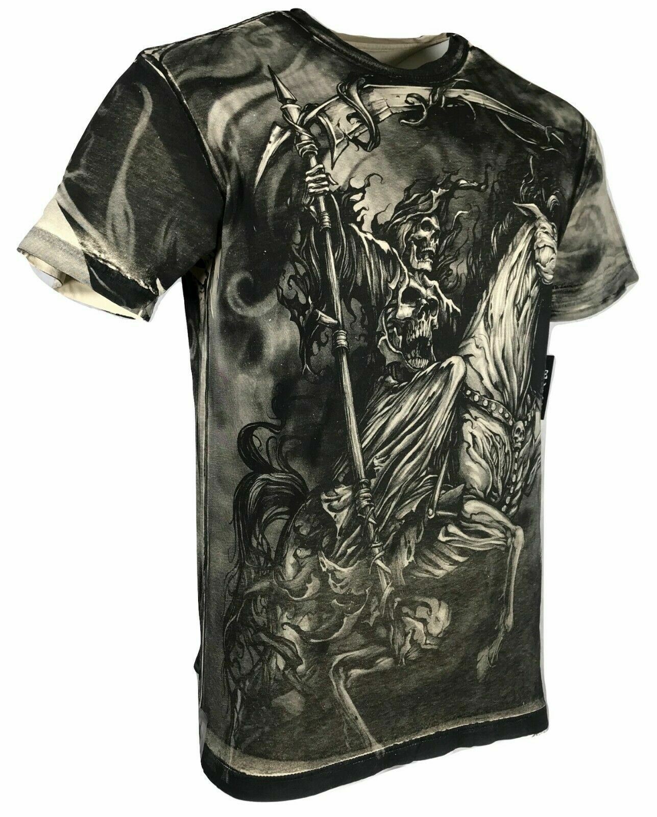 Xtreme Couture Affliction Men’s T-Shirt DARK HORSE Skull Tattoo Biker S-5XL