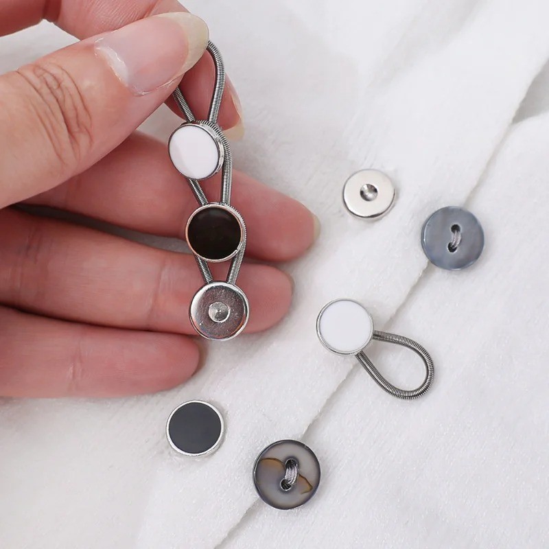 2-10Pcs Metal Collar Neck Waist Extender Buttons For Men Dress Shirts Pants Belt