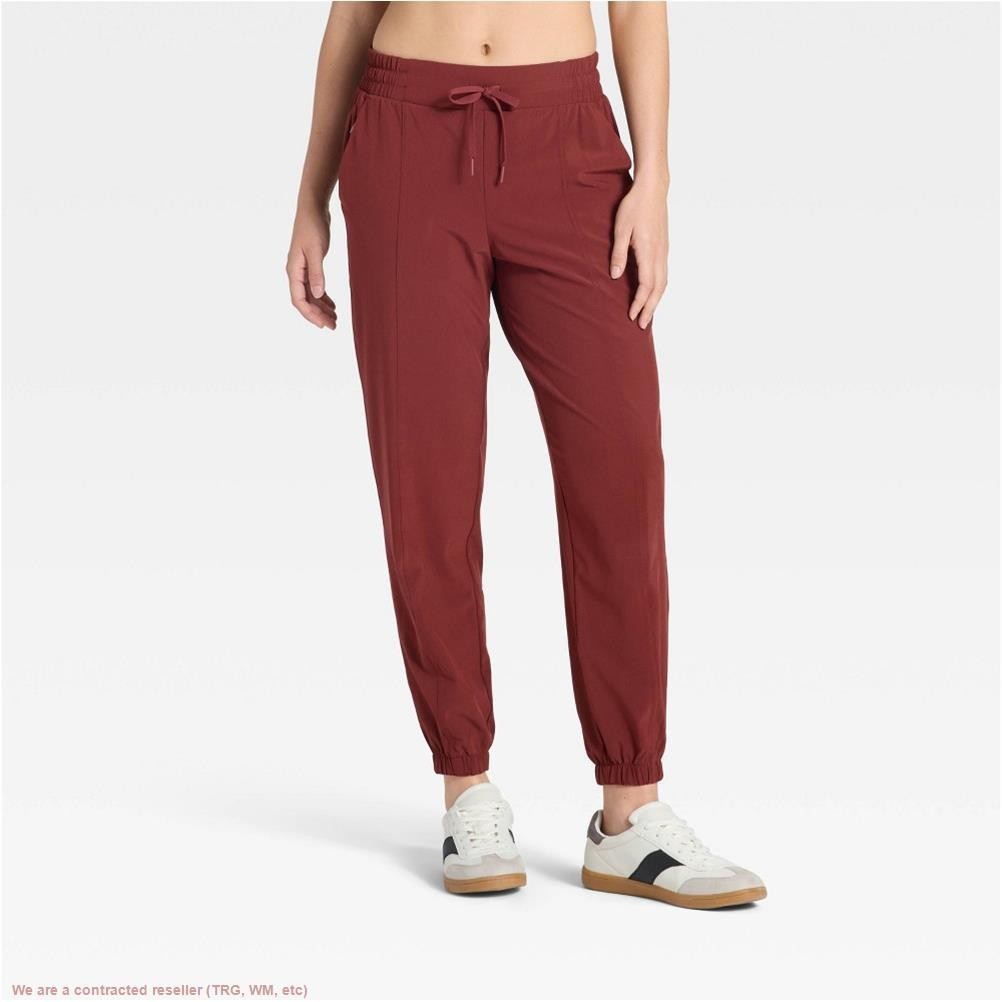 Women’s Active Light Mid-Rise Joggers – All In Motion Maroon L *SEE DEAL!!!*