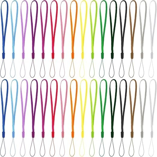 10 or 32 Pcs 7 Inch Colorful Hand Wrist Strap Lanyard for USB Keys Flash Drive
