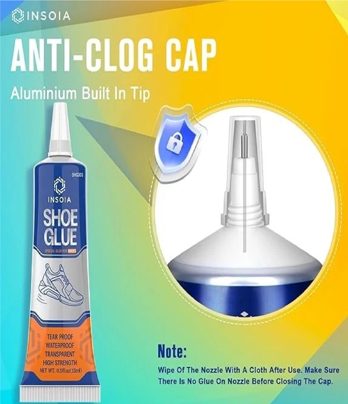 Shoe Glue Sole Repair Kit, Heavy Duty Shoe Adhesive, Waterproof, Flexible, Clear
