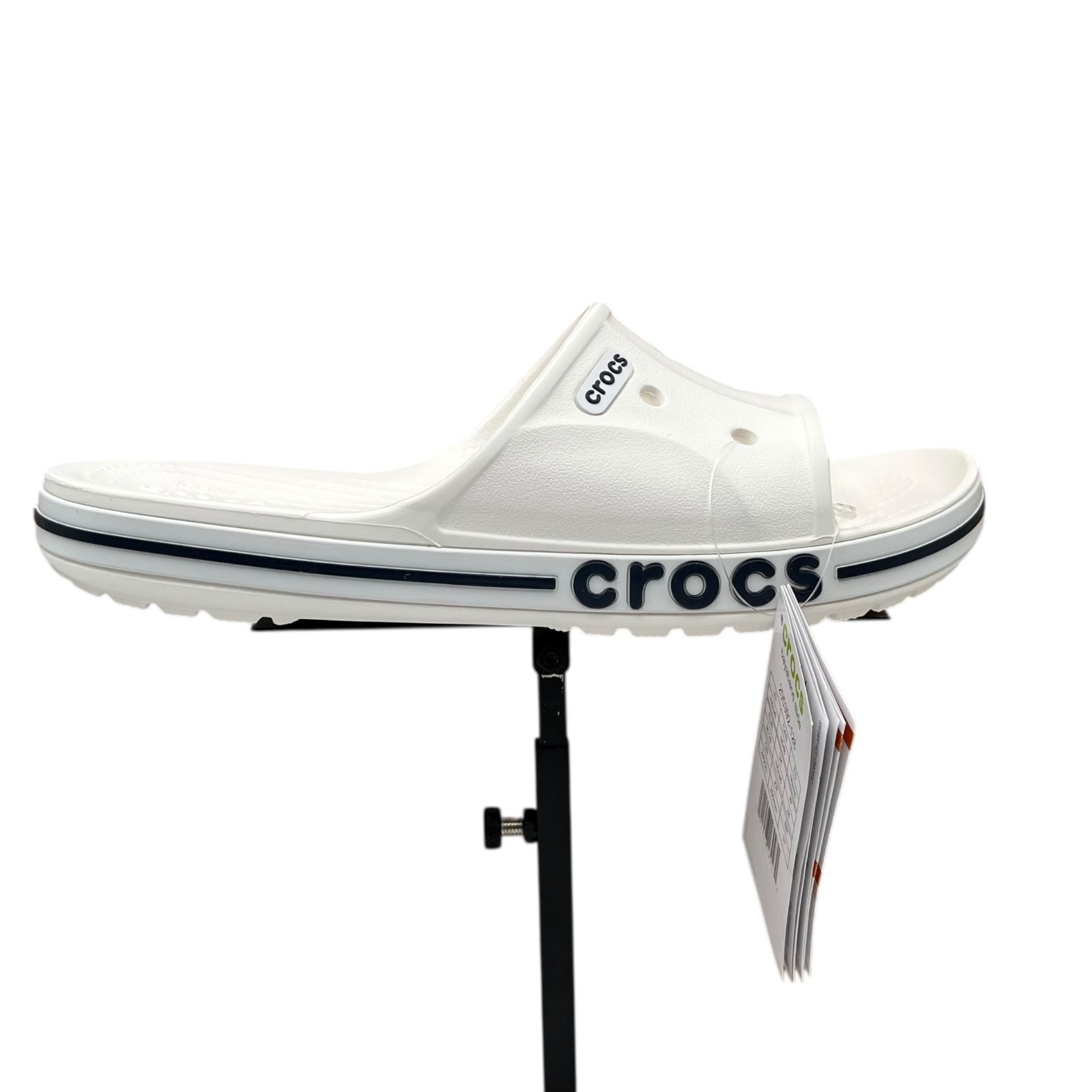 Crocs Bayaband Womens Slide Sandal Size 9 White Navy Water Friendly Lightweight