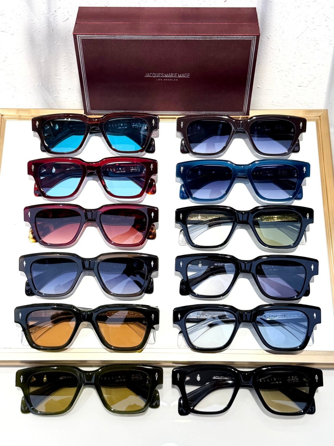 Jacques Marie Mage Fellini Sunglasses Blue/Blue 51-20-146mm With Case