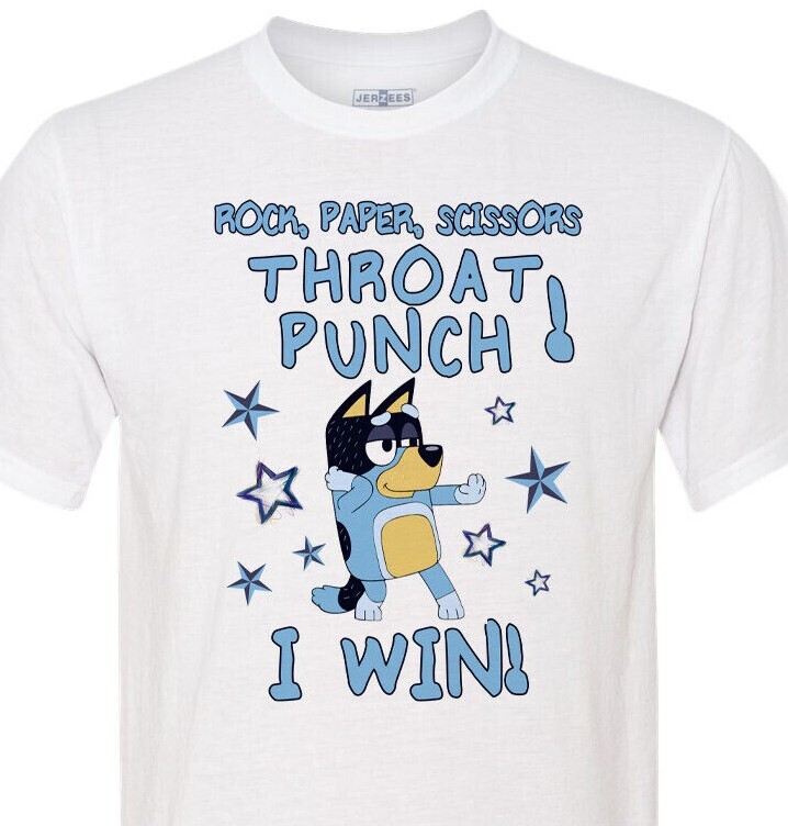 Rock, Paper, Scissors, Throat Punch – I Win! Bluey – Top Seller – Unisex