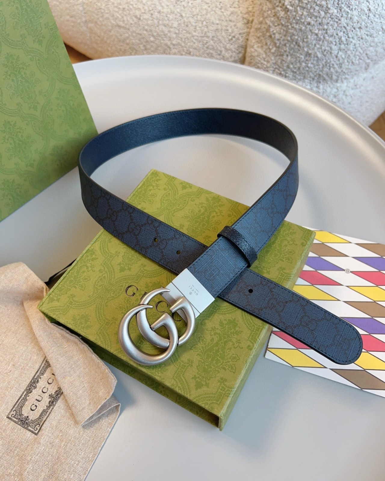 GG Supreme Canvas Reversible Belt With Box Size 95 – 3.8cm