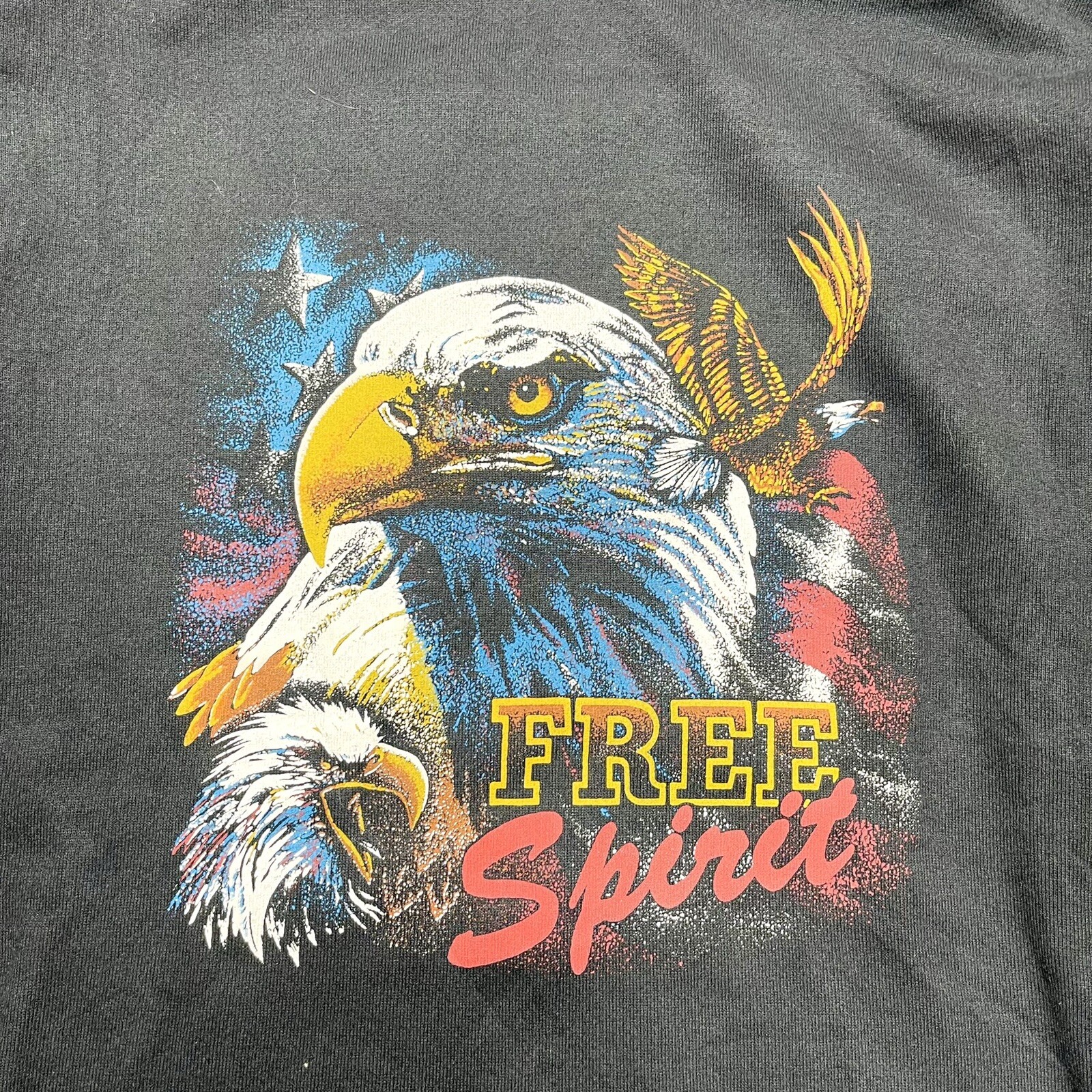 Vintage 80s 90s Free Spirit Motorcycle Eagle Biker Sweatshirt Jerzeez USA XL