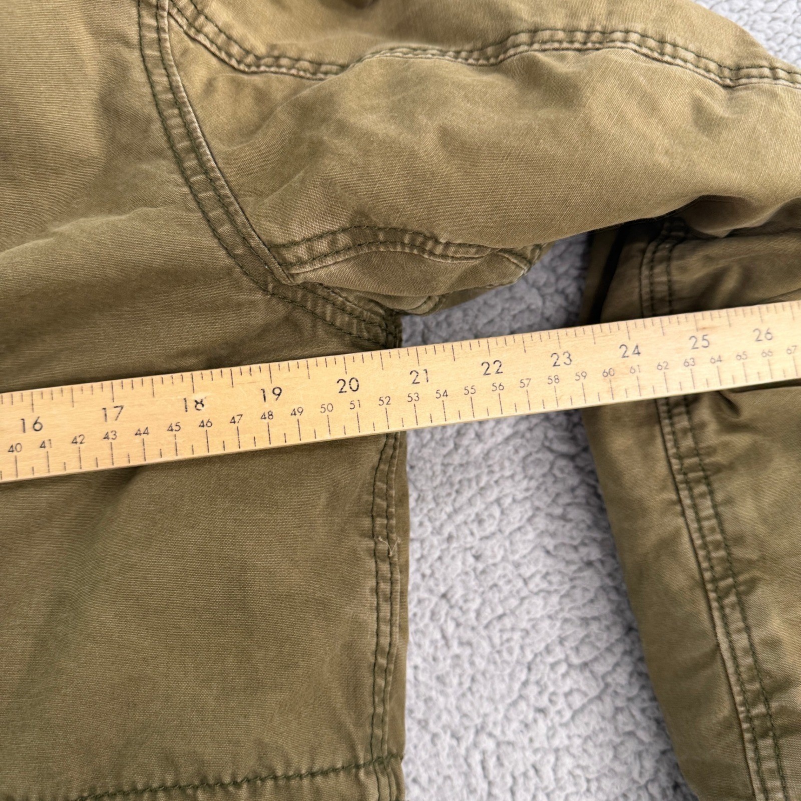 VTG Abercrombie & Fitch Wilcox Jacket Men’s XL Olive Green Faux Fur Hooded Parka