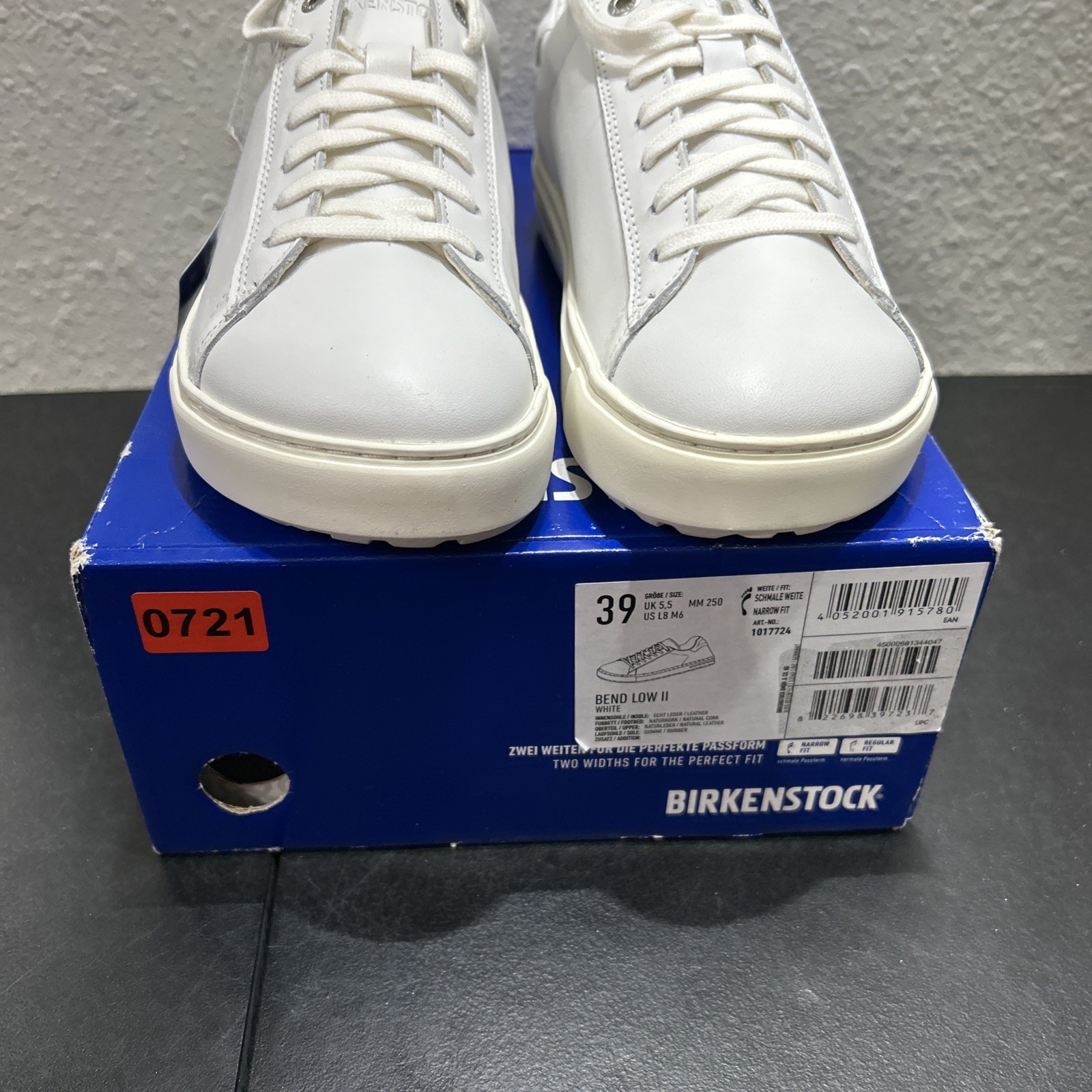 Birkenstock Womens Bend Low Leather White 39 (US W8 M6