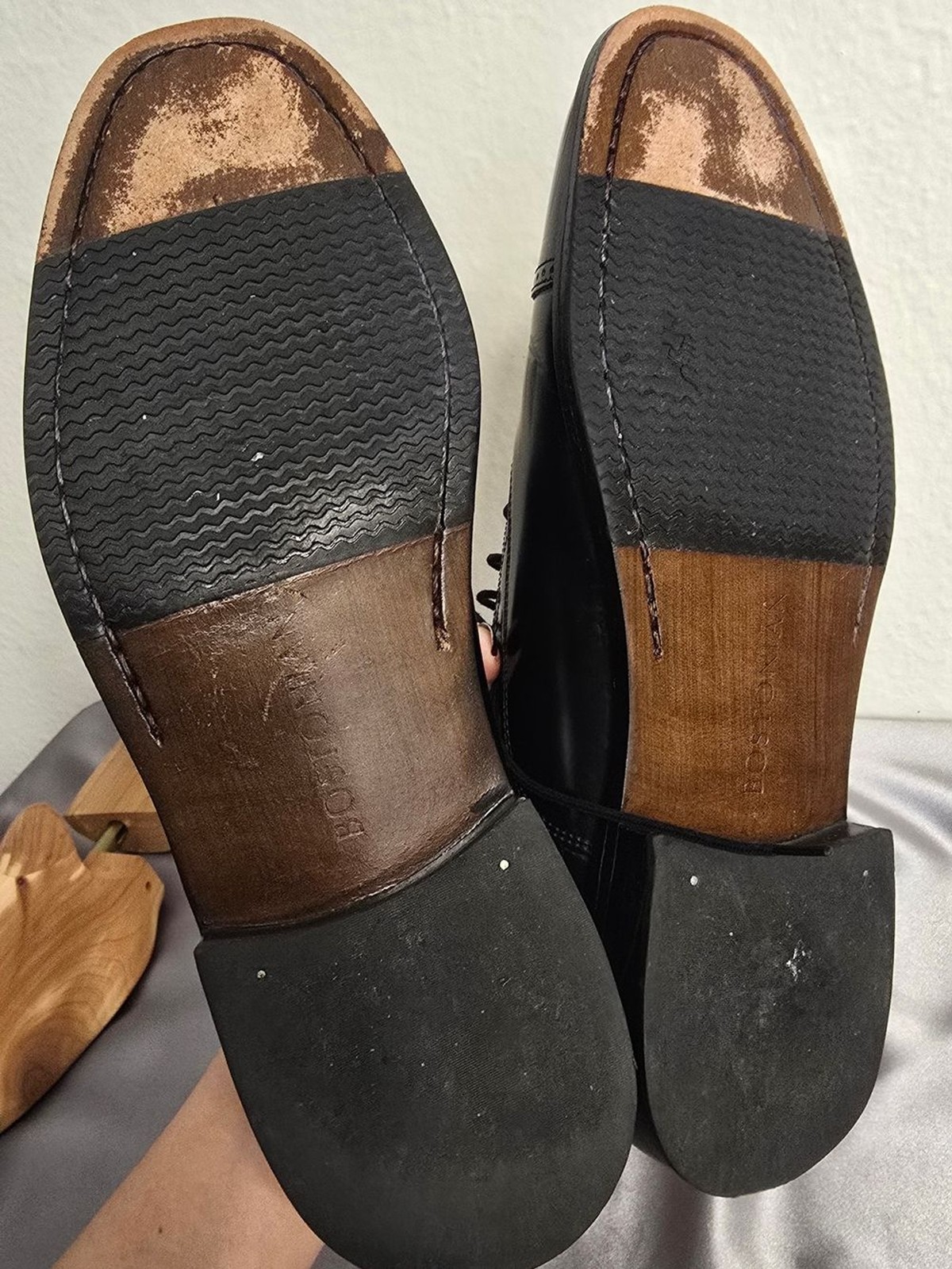 Bostonian Black Cap-Toe Leather Oxford Dress Shoes