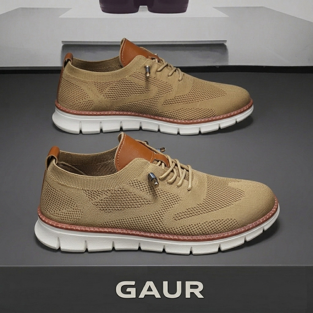 Men’s Casual Dress Shoes Lightweight Breathable Oxford Walking Sneakers Slip On