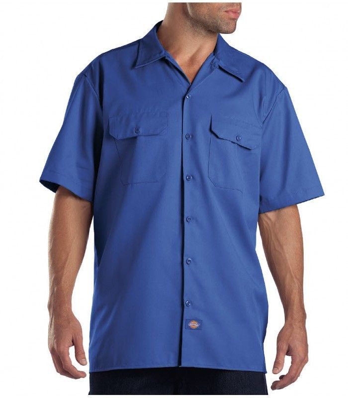 Dickies Men’s Size S-2XL 3XL 4XL 5XL Short Sleeve Work Shirt Shop Mechanics 1574