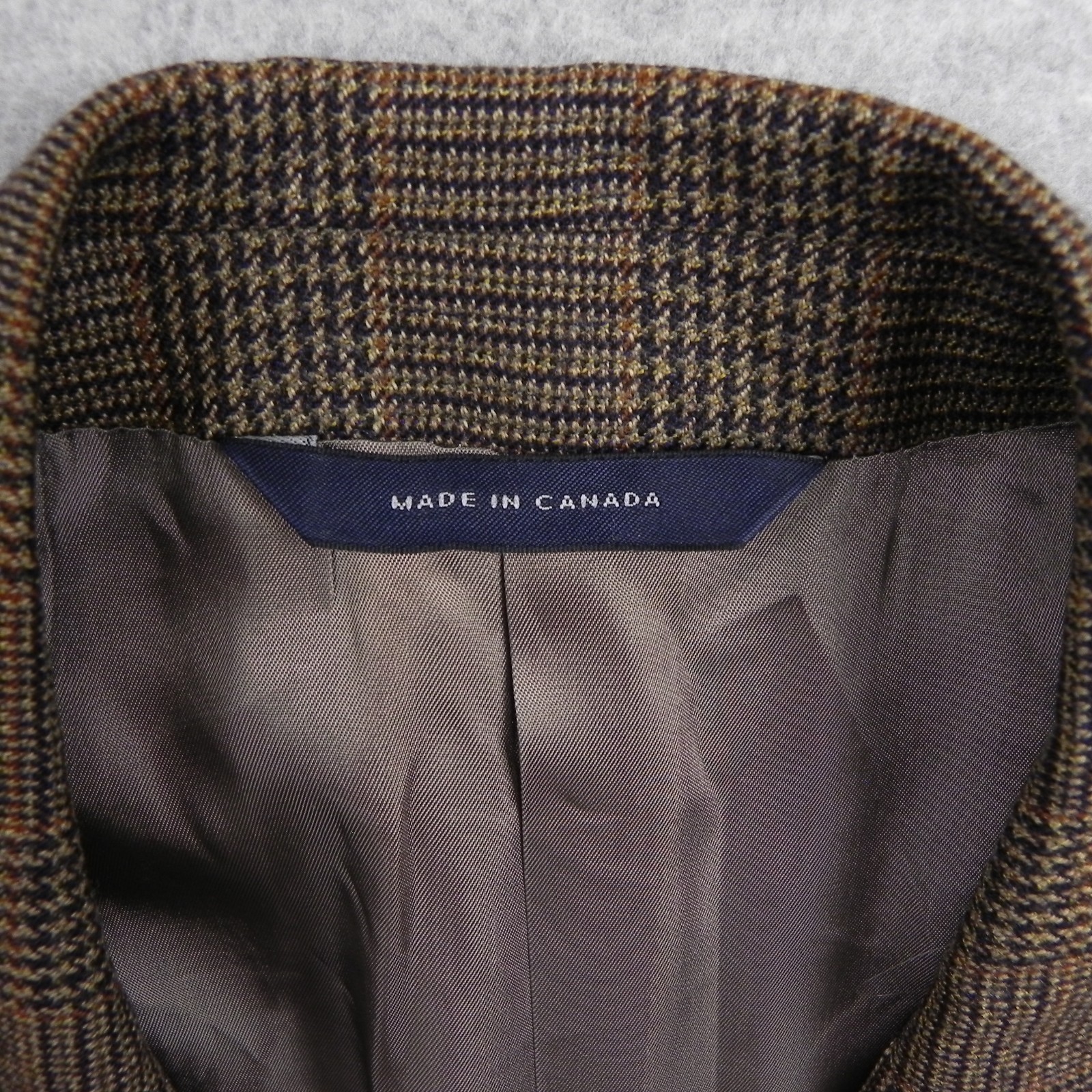 Brooks Brothers Blazer Mens 43R Wool 2-Button Suit Jacket Sport Coat Brown Plaid