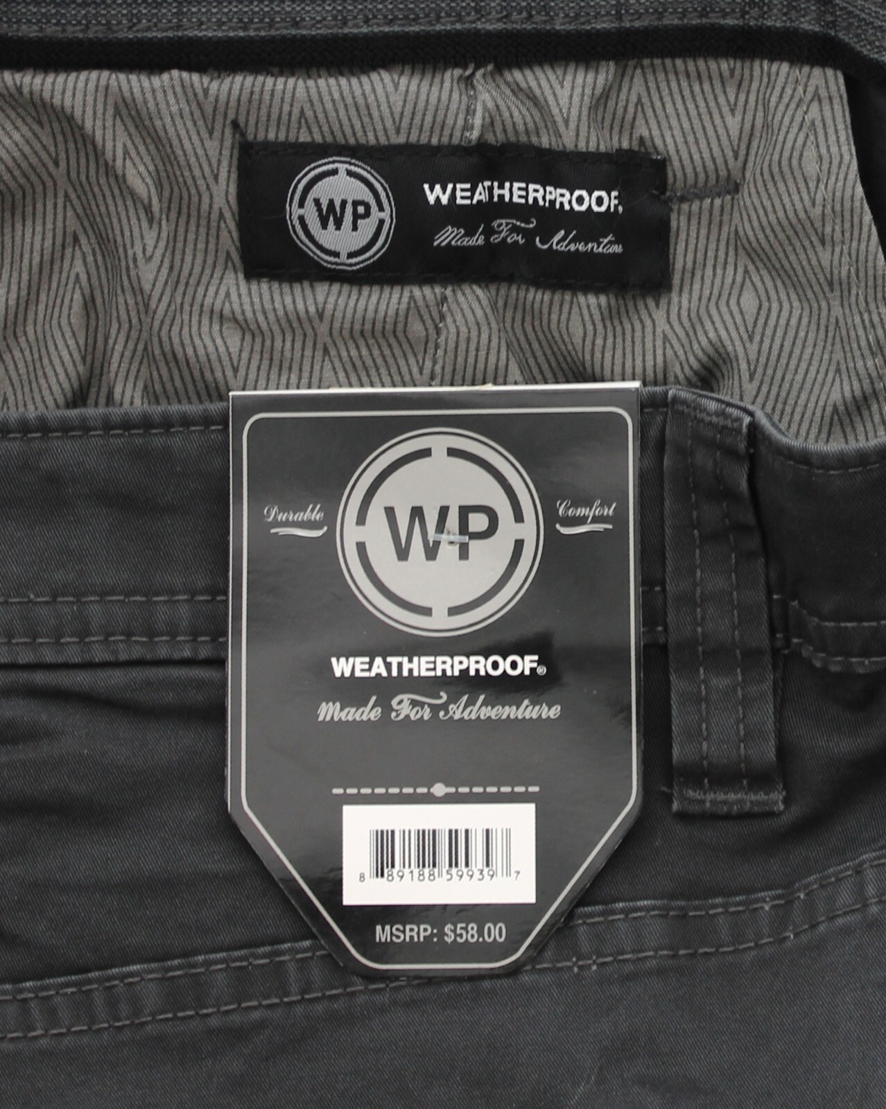Weatherproof Men’s Pants W7F047J Durable Comfort Cotton-Blend Everyday Pants