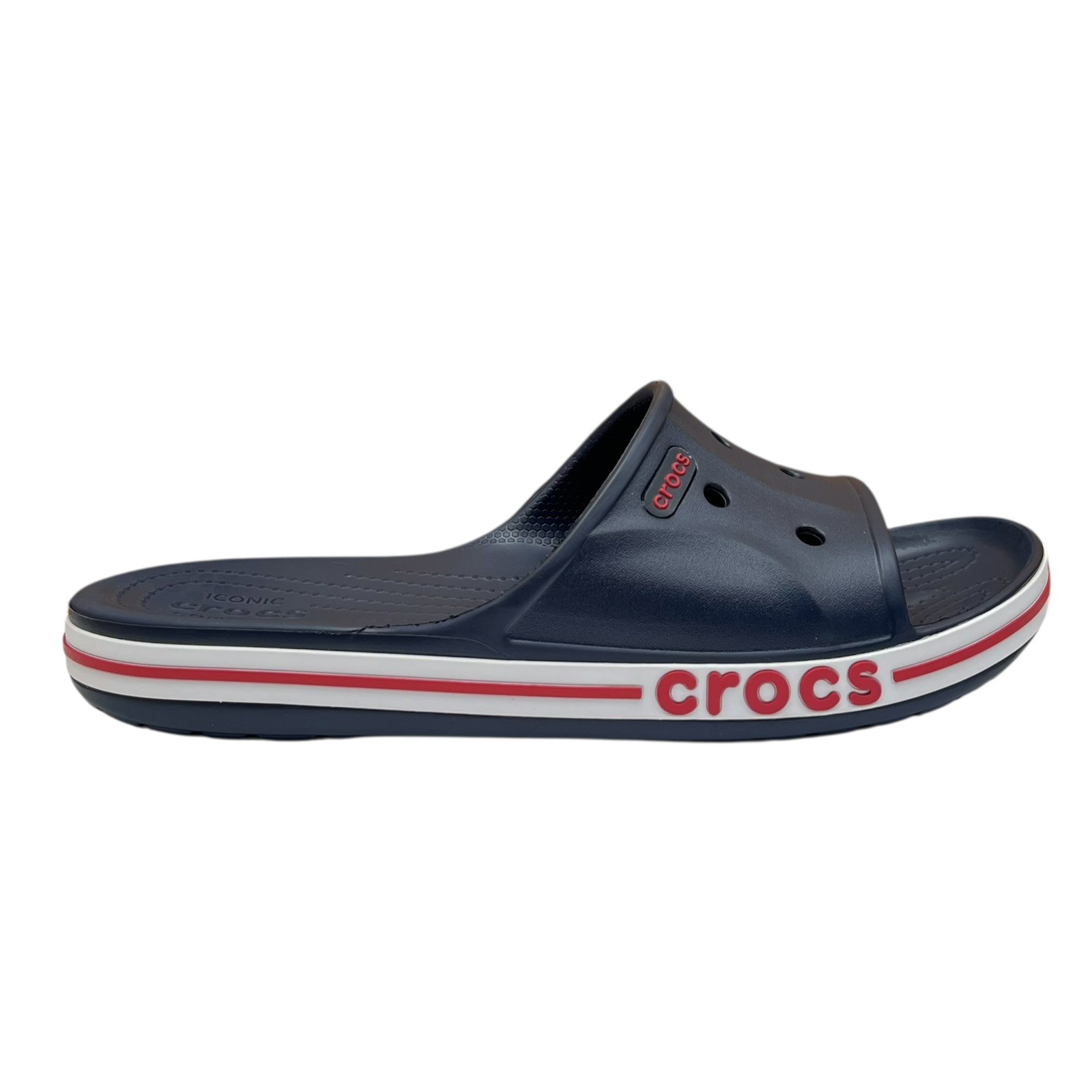 Crocs Bayaband Mens Slide Sandals Size 9 Navy Blue Water Friendly Lightweight