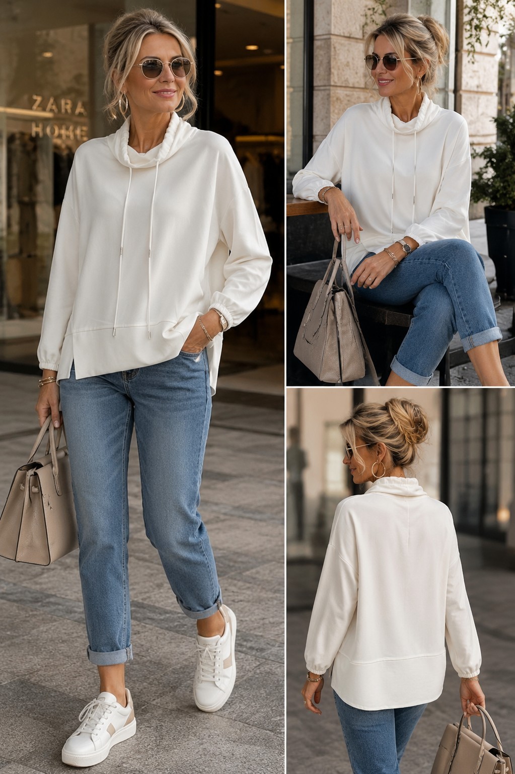 Joseph Ribkoff Sport Chic Jumper White – S,M,L,XL,XXL