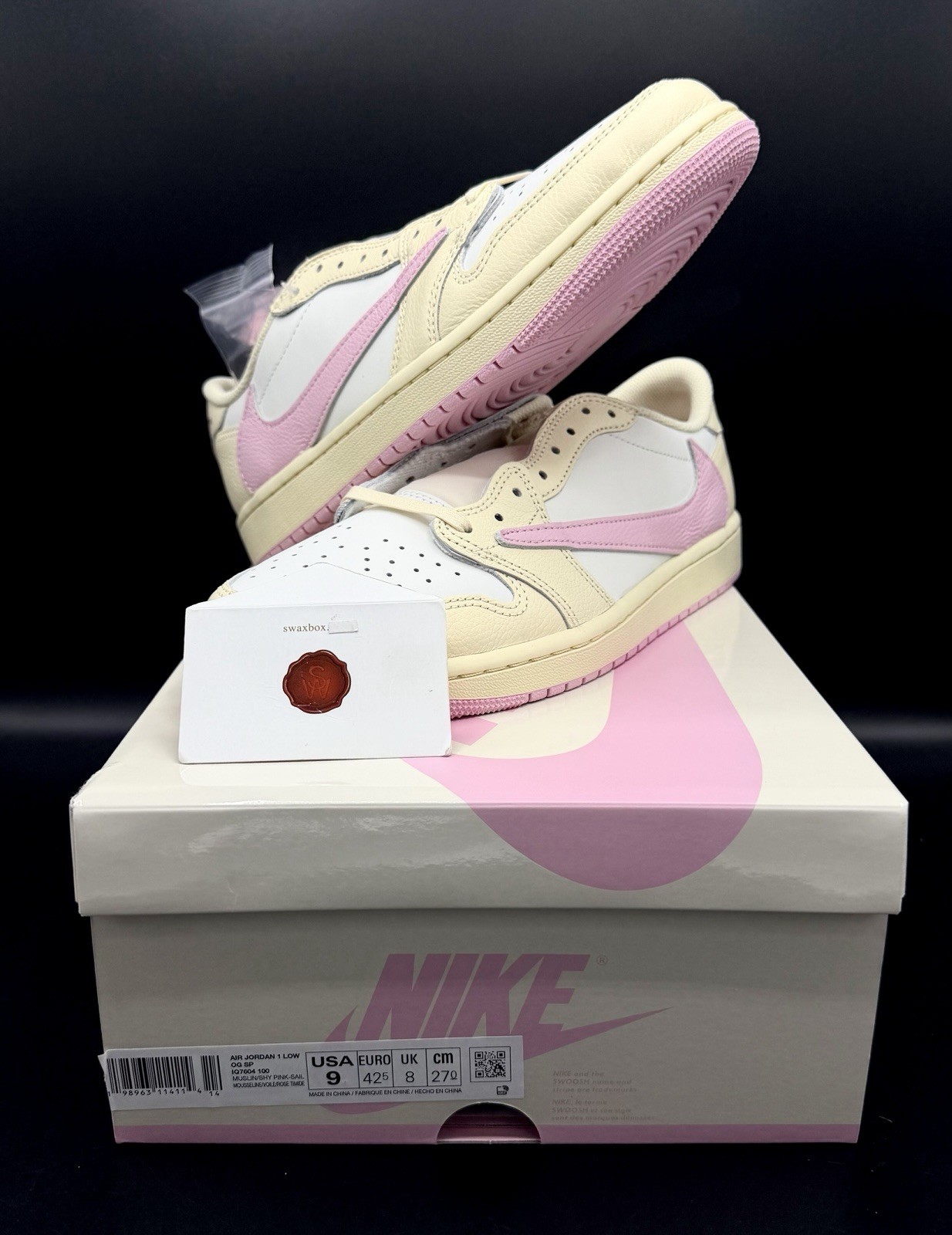 Travis Scott x Air Jordan 1 Low OG SP “Shy Pink” IQ7604-100