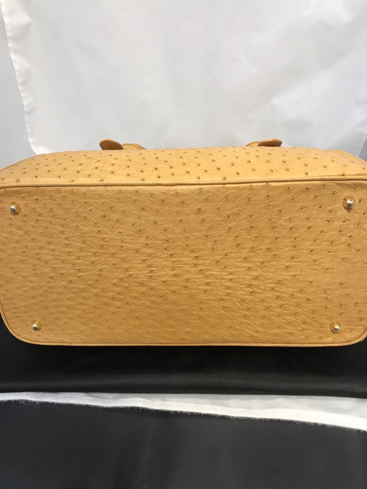 Phil Luan Grath Butterscotch Ostrich Handbag Nwot