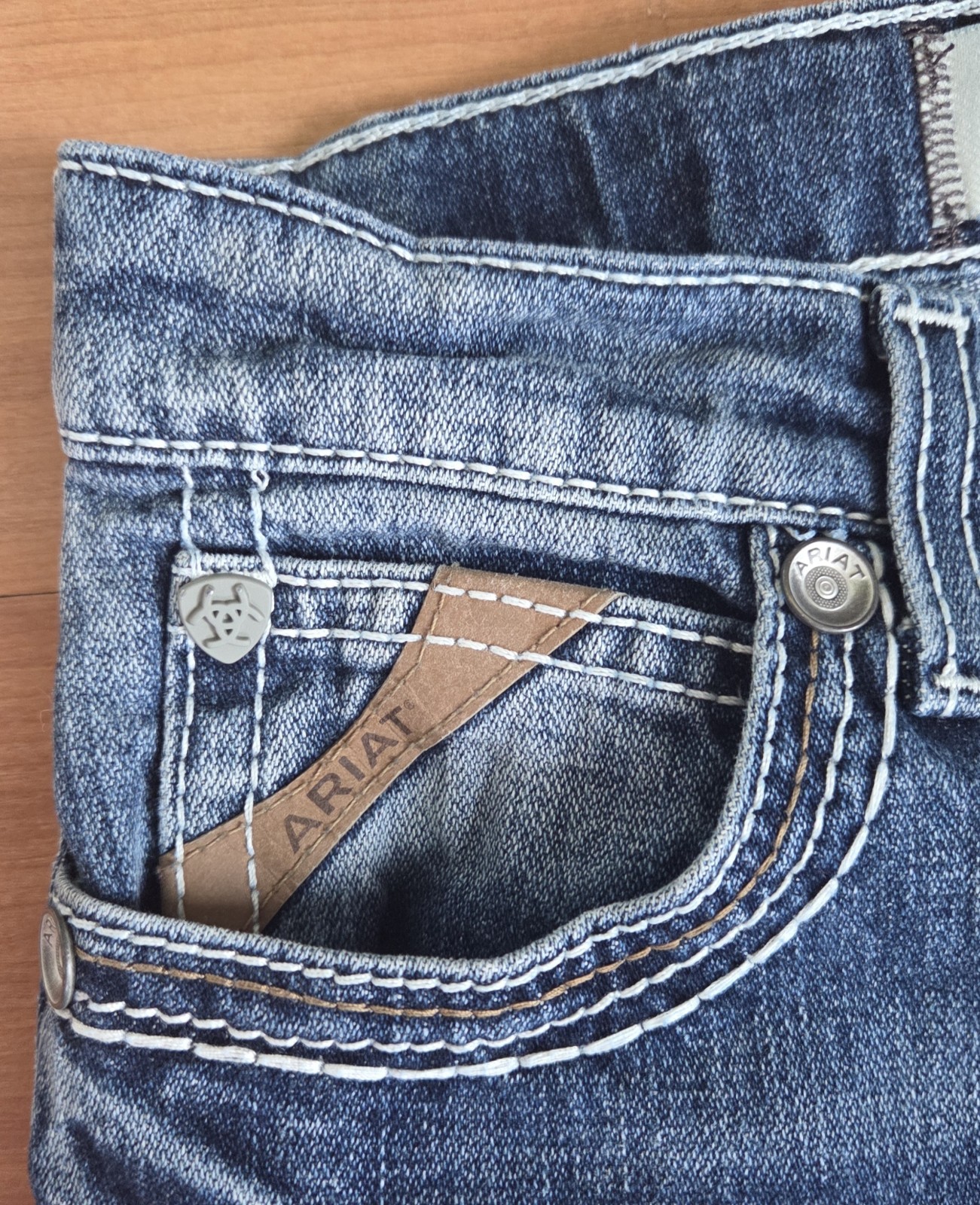 Ariat, Boys Size 14, B4 Relaxed Coltrane Boot Cut Jean in Durango, EUC