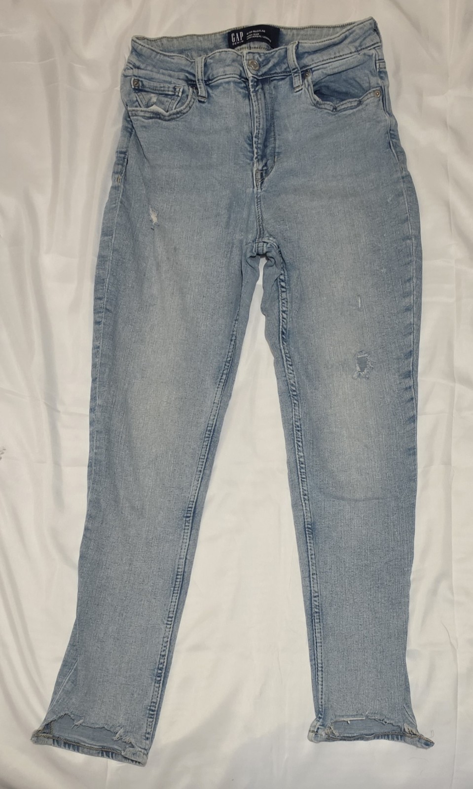 Gap Universal Leggings Distressed Skinny Jeans Light Wash Sz 8