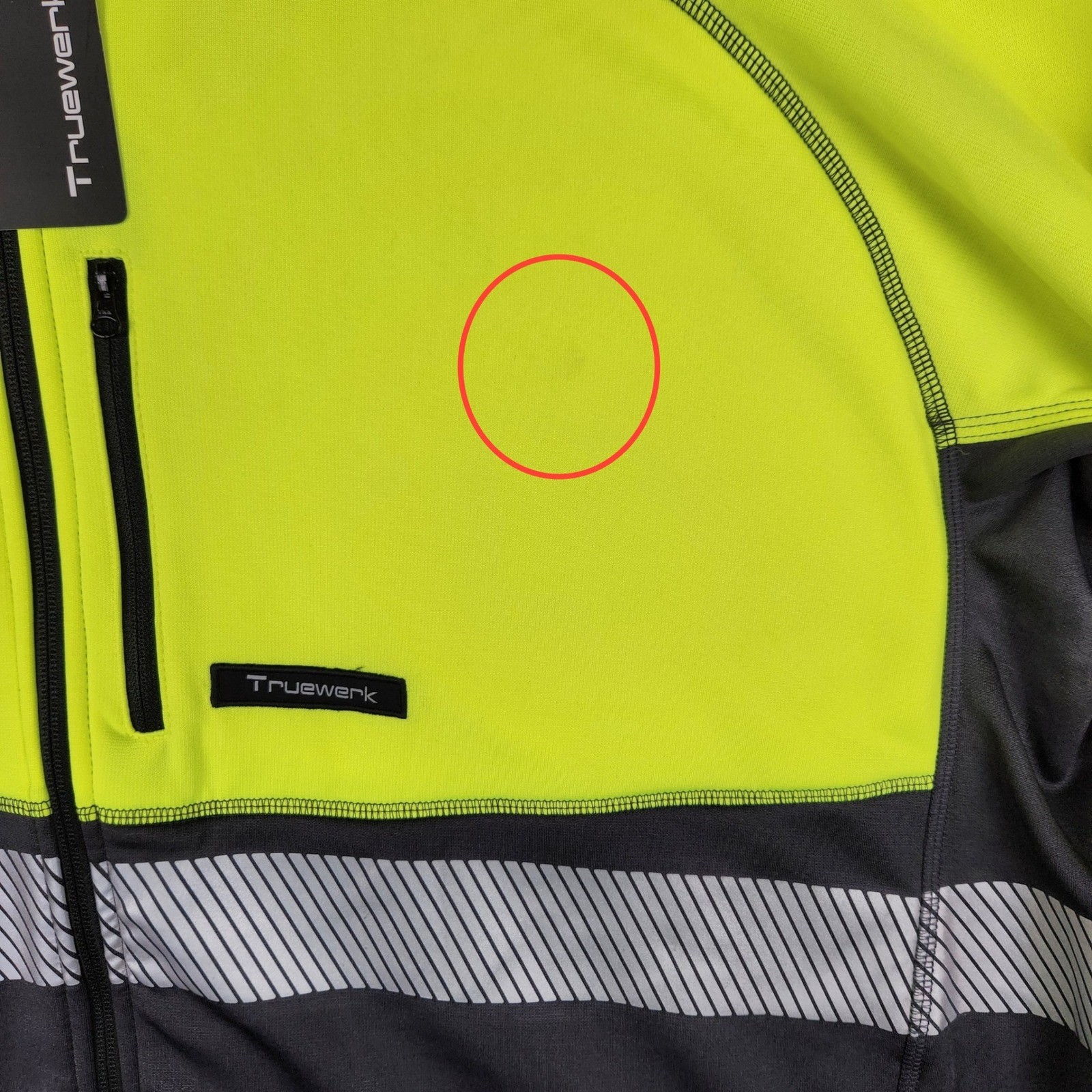 Truewerk T2 Fleece Werkhoody Mens 3XL Hi-Vis Yellow Gray Reflective Full Zip NEW
