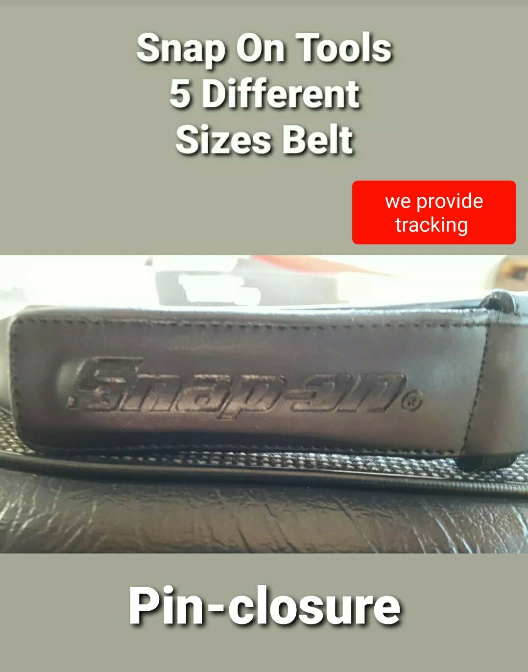 new SNAP ON GENUINE Mechanics No-Scratch Black Leather Work Belt w/Tags 30 TO 50