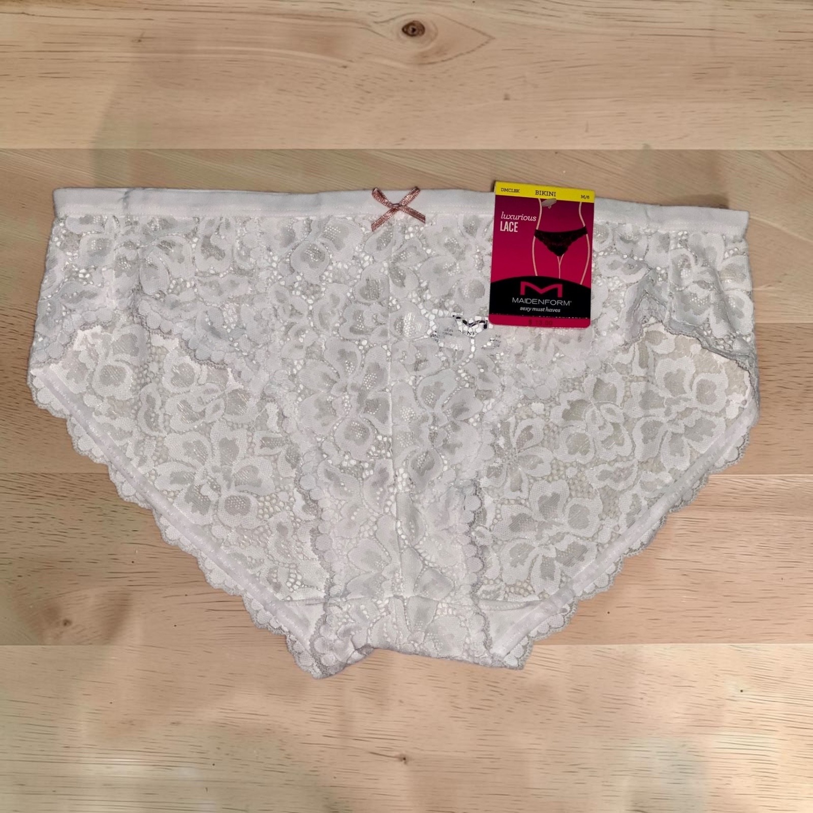 MAIDENFORM Luxurious Sexy Must Allover Lace White Bikini Womens Sz S M L XL 2XL