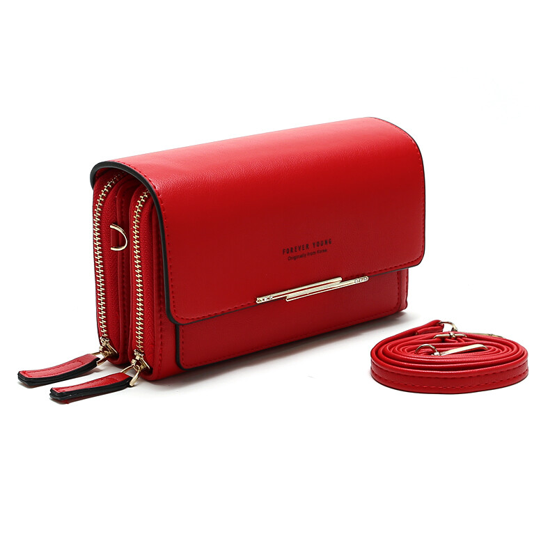 Large Capacity Women’s Zipper Shoulder Bag Crossbody Bag Cell Phone Bag Wallet