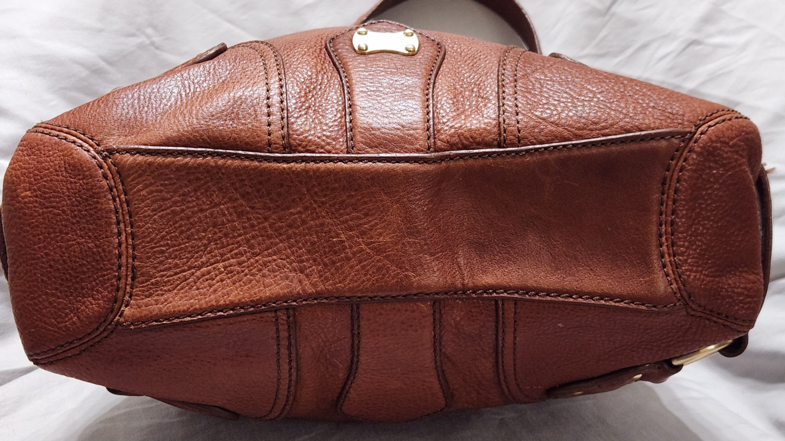 Vintage Michael Kors Astor Lg Leather Tote Bag FLAWED Rugged Work Shoulder Purse