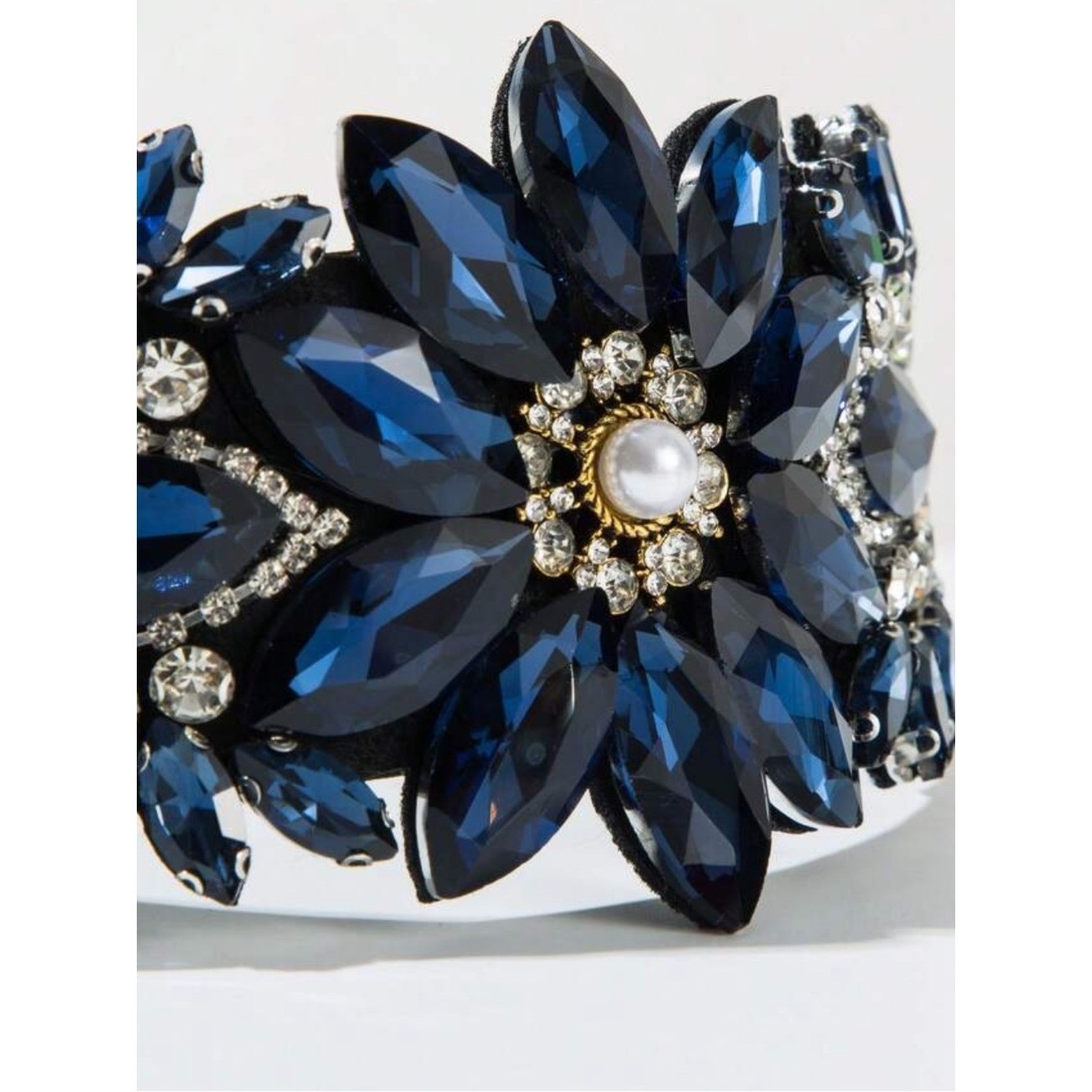 Embellished navy Blue Crystal Headband