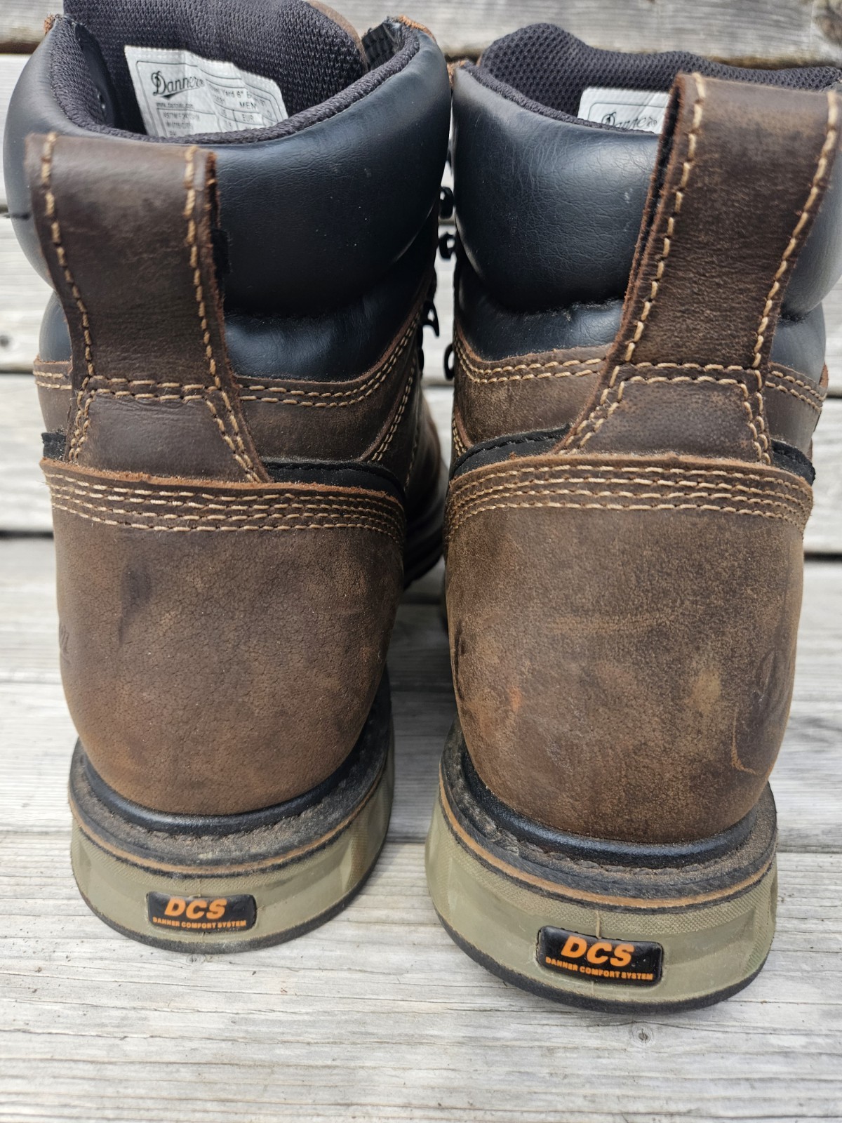 Danner steel yard 6″ ST boot 6 Mens 10.5 D Brown Tuff Toe Cover Lace Up 12531