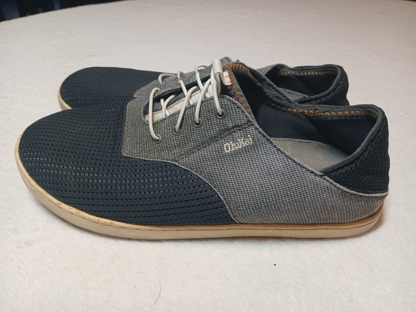 Olukai Nohea Moku Mesh Grey Slip On Casual Boat Shoes Men’s 9 Casual Comfort