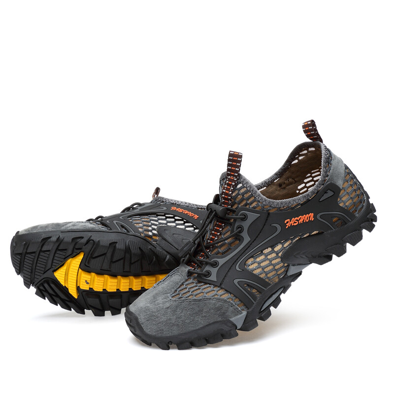 HANHAN Mens Quick Dry Water Shoes Outdoor Trekking Non-slip Wading Sneakers