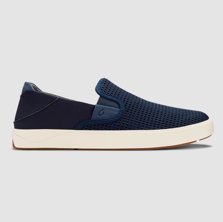 NEW OluKai Laeahi Men’s Slip On Sneakers Blue Depth Breathable Comfort Shoes