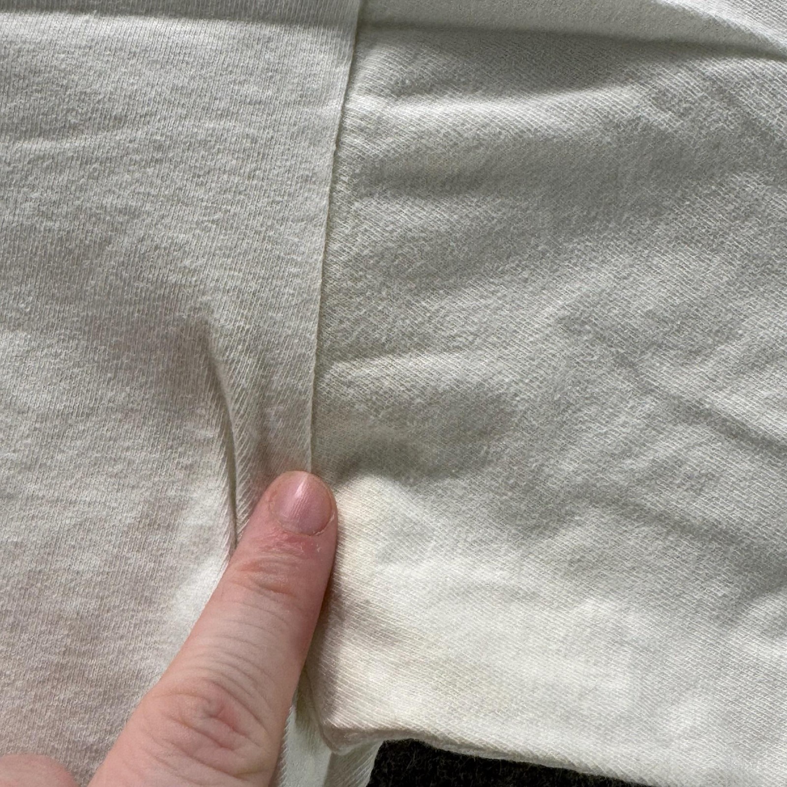 BYC Shirt Mens L White Heavyweight Cotton Crewneck Jersey Made IKorea Blank