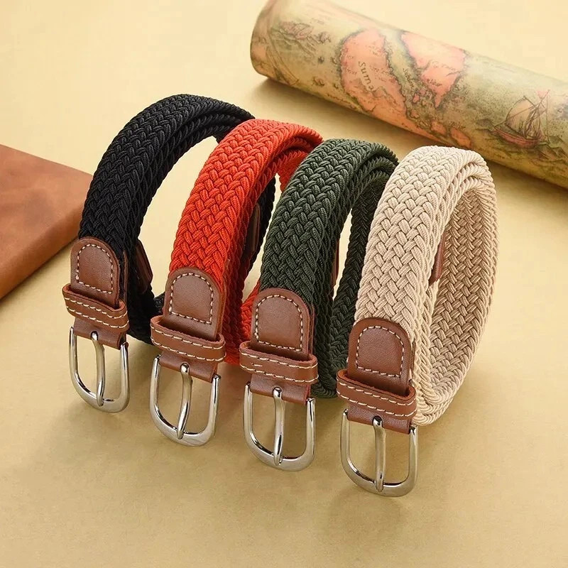 Elastic Fabric Braided Belt,Enduring Stretch Woven Belt for Unisex Men/Women/Jun