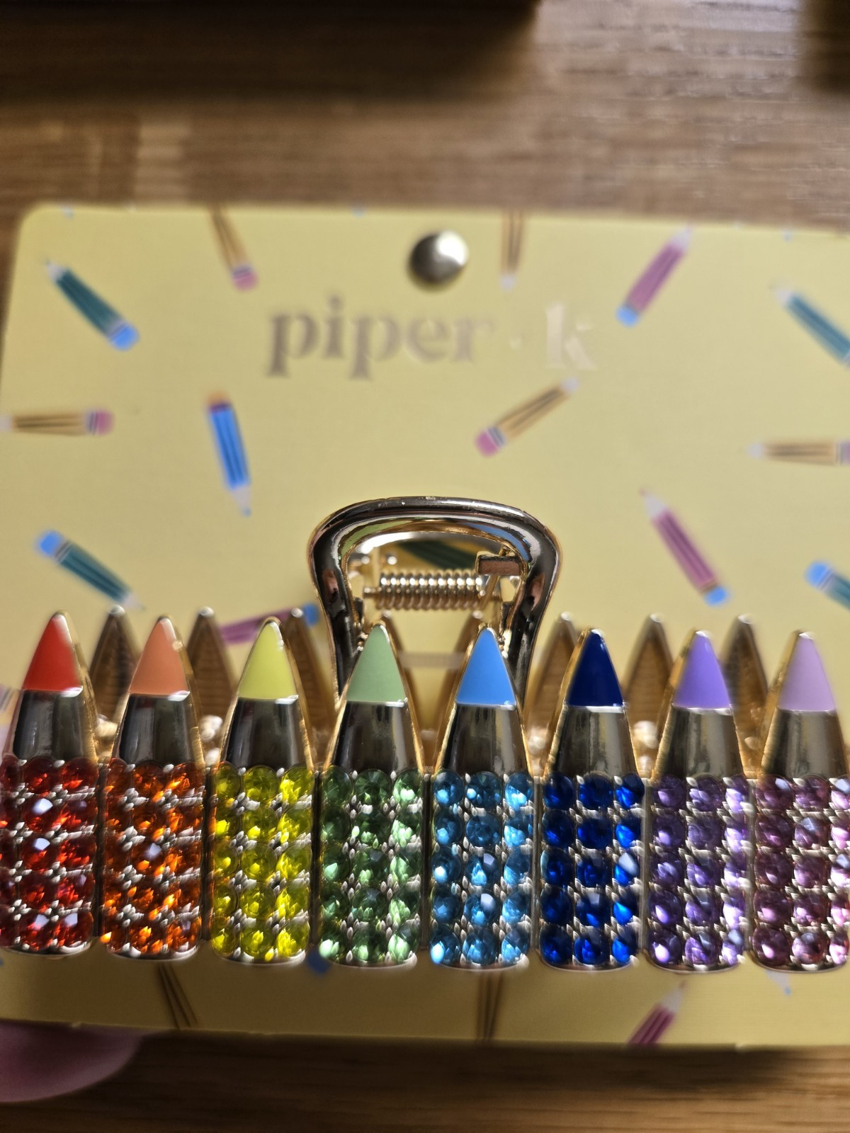Piper K Hair Rhinestone Color Pencils Hair Clip-Rhinestone-Great Teacher Gift