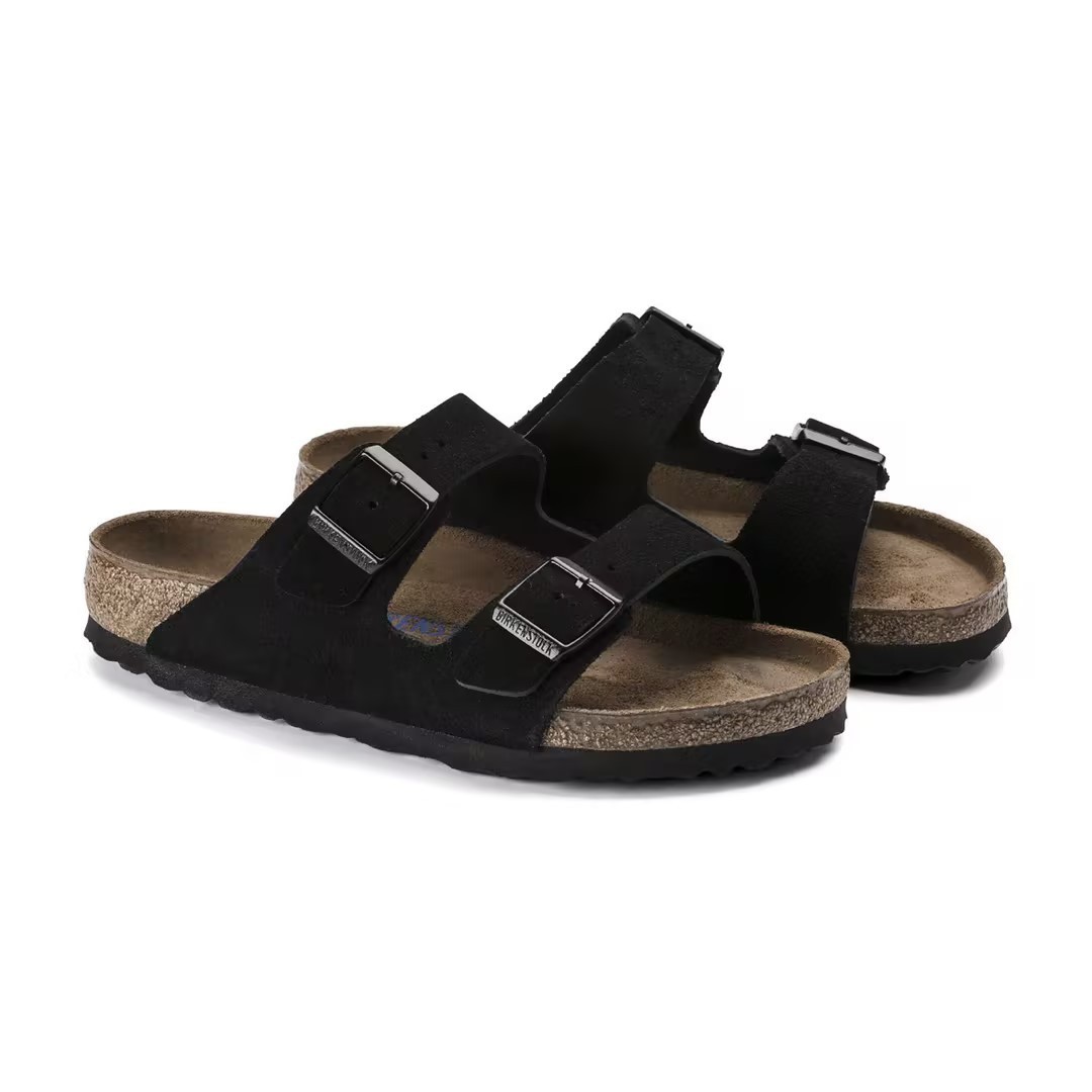 Birkenstock Arizona Soft Footbed Sandals Taupe Suede Leather Shoes EU37-45