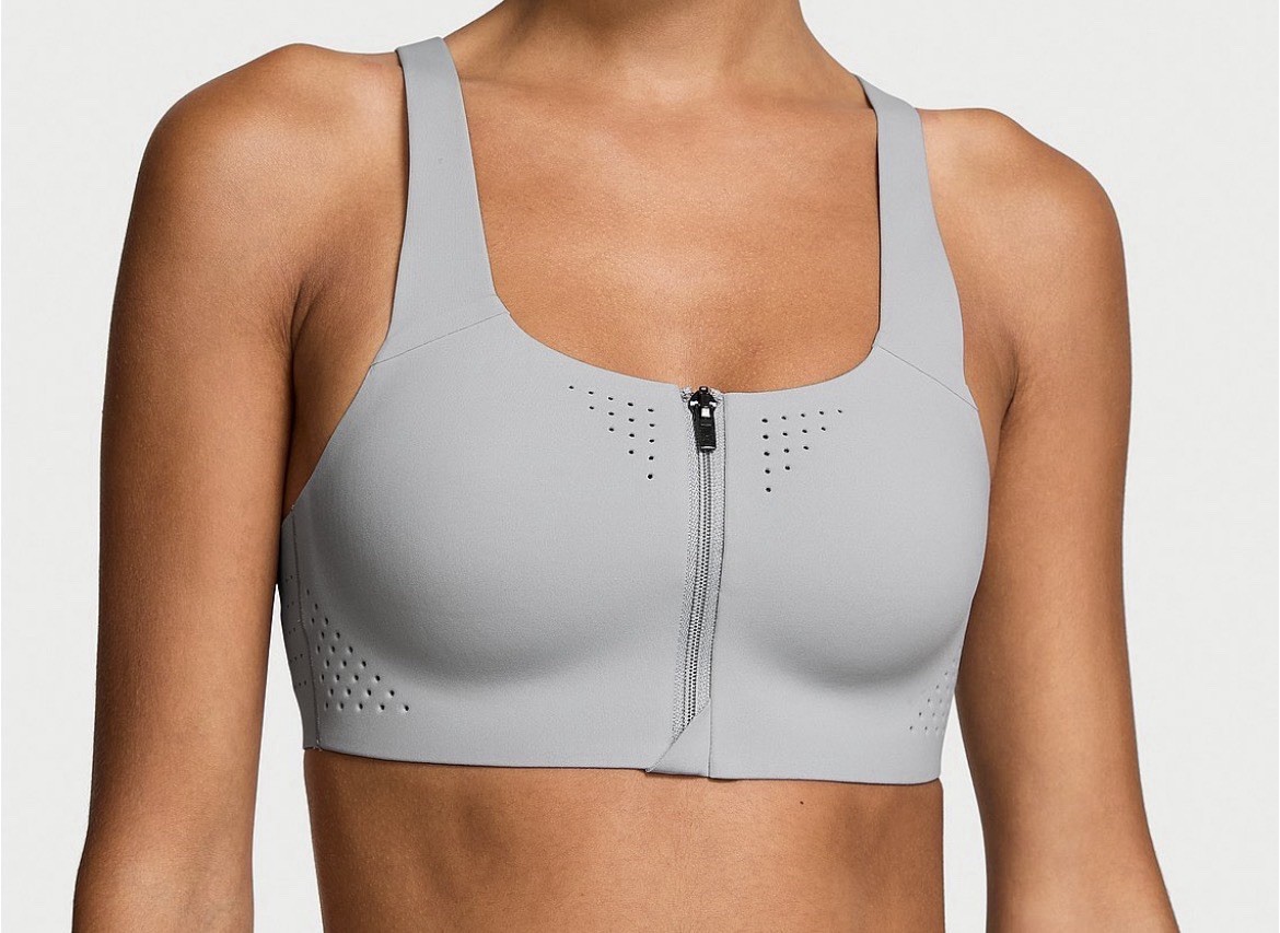 Victoria’s Secret Featherweight Max Front Close Sports Bra Gray Pick Your Size
