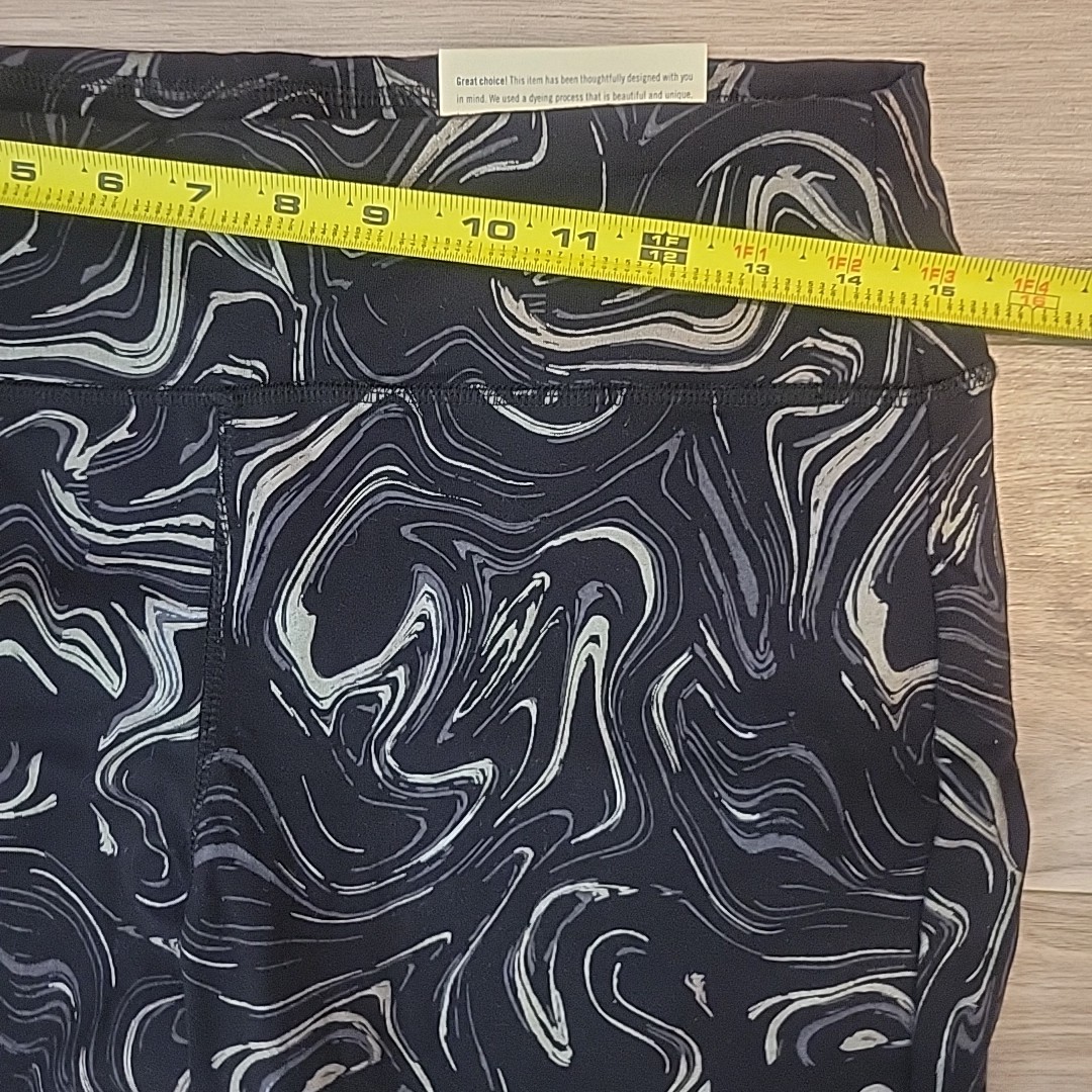 Soft Surroundings 10P-12P Leggings Black Metallic Swirl High Waist NEW