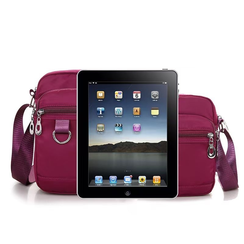 Women Large Waterproof Messenger Cross Body Handbag Bag Shoulder Purse Magenta