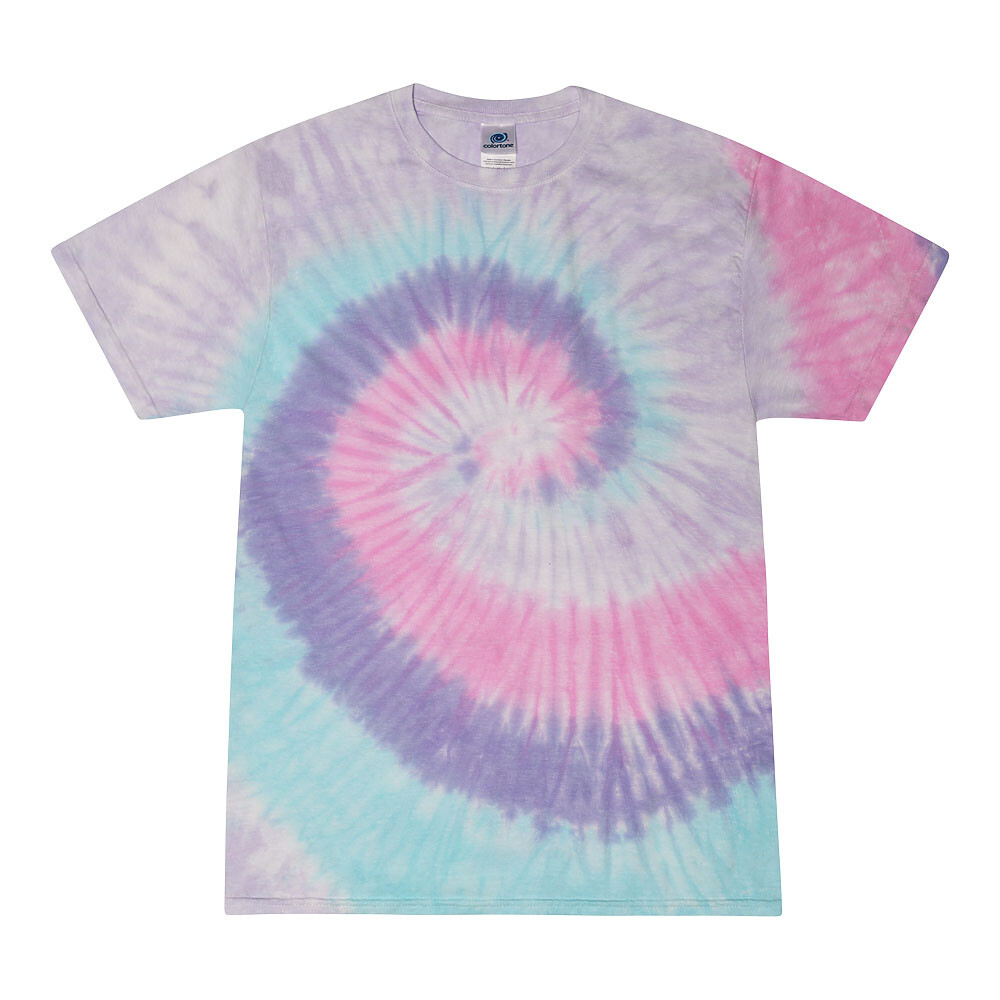 Tie Dye T-Shirts Multi-Color Adult XL 100% Cotton Colortone