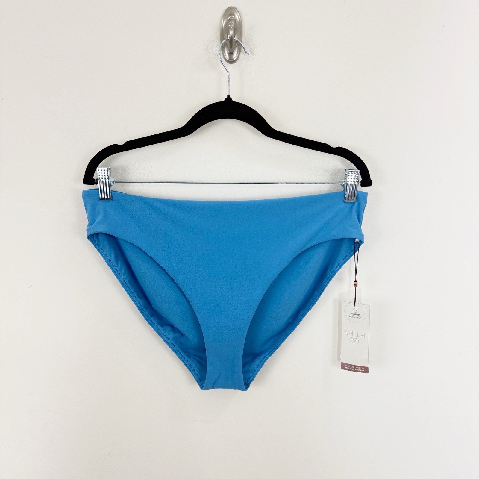 CALIA Core Mid Rise Swim Bottoms Size XL Tranquil Blue Beach Vacation NEW $48