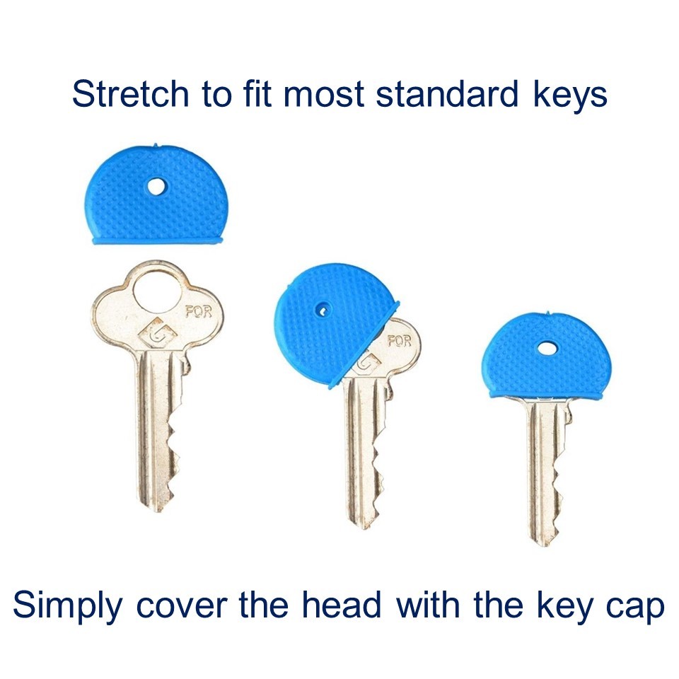 8 Pcs Key Cap Tags Label ID Silicone Coding Color Key Identifier Cover 8 Colors