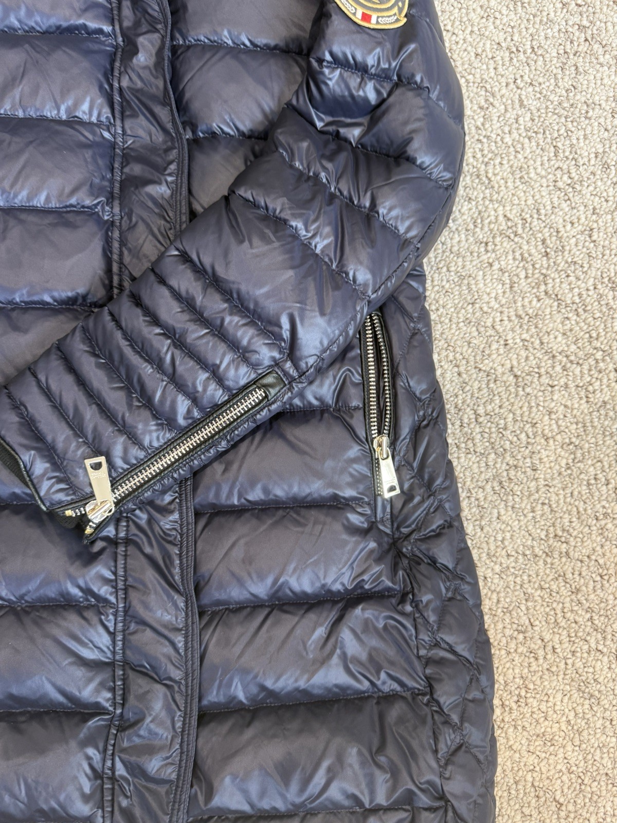 Holland Cooper St Moritz 2 Long Padded Coat Jacket Faux Fur Hood RRP £449