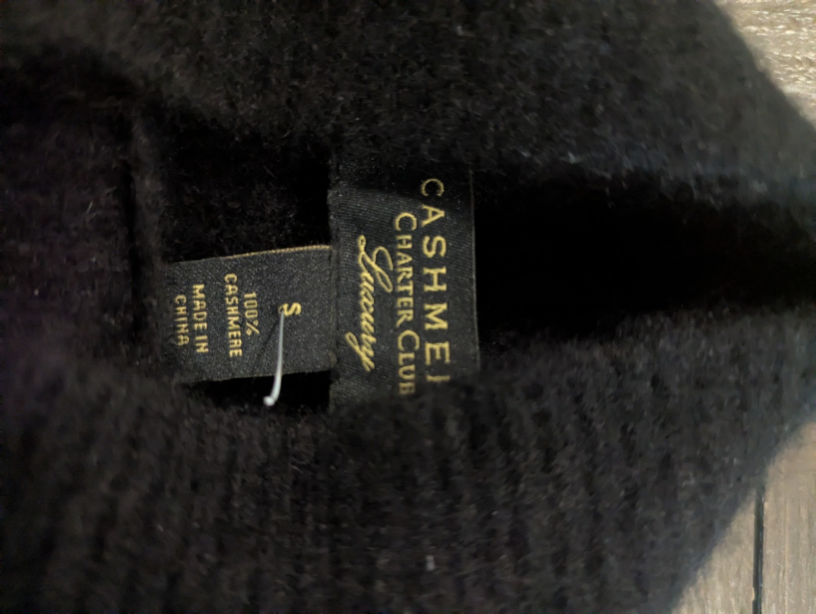 Charter Club Black Cashmere Sweater Womens S Small 100% Cashmere Long Sleeve Top