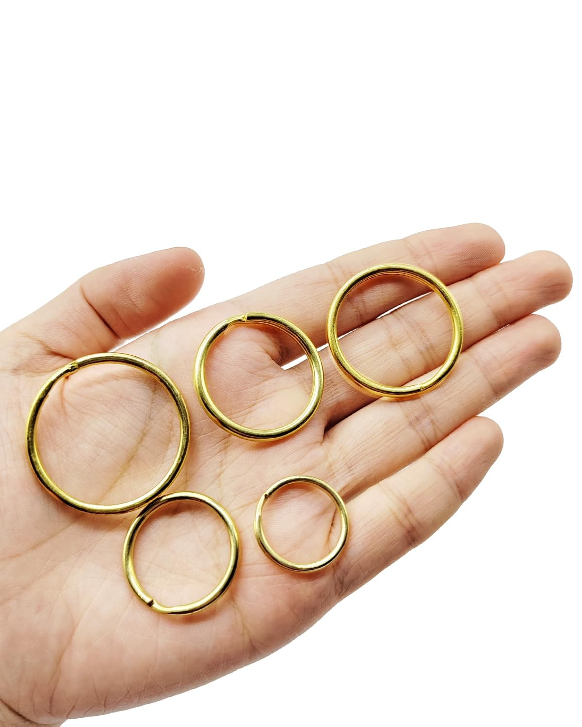 Bluemoona 10 Pcs – Brass Round Edged outside dimensions :20mm(3/4″), Gold