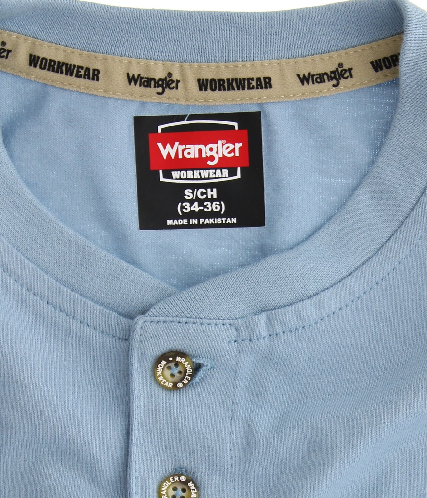 Wrangler Workwear Men’s Henley Shirt Short Sleeve, Casual Fit, One Pocket 55179