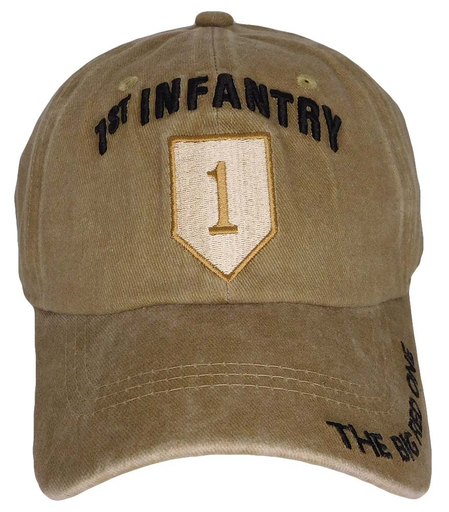 1st Infantry The Big Red One Khaki Acrylic Embroidered Hat Cap – Licensed