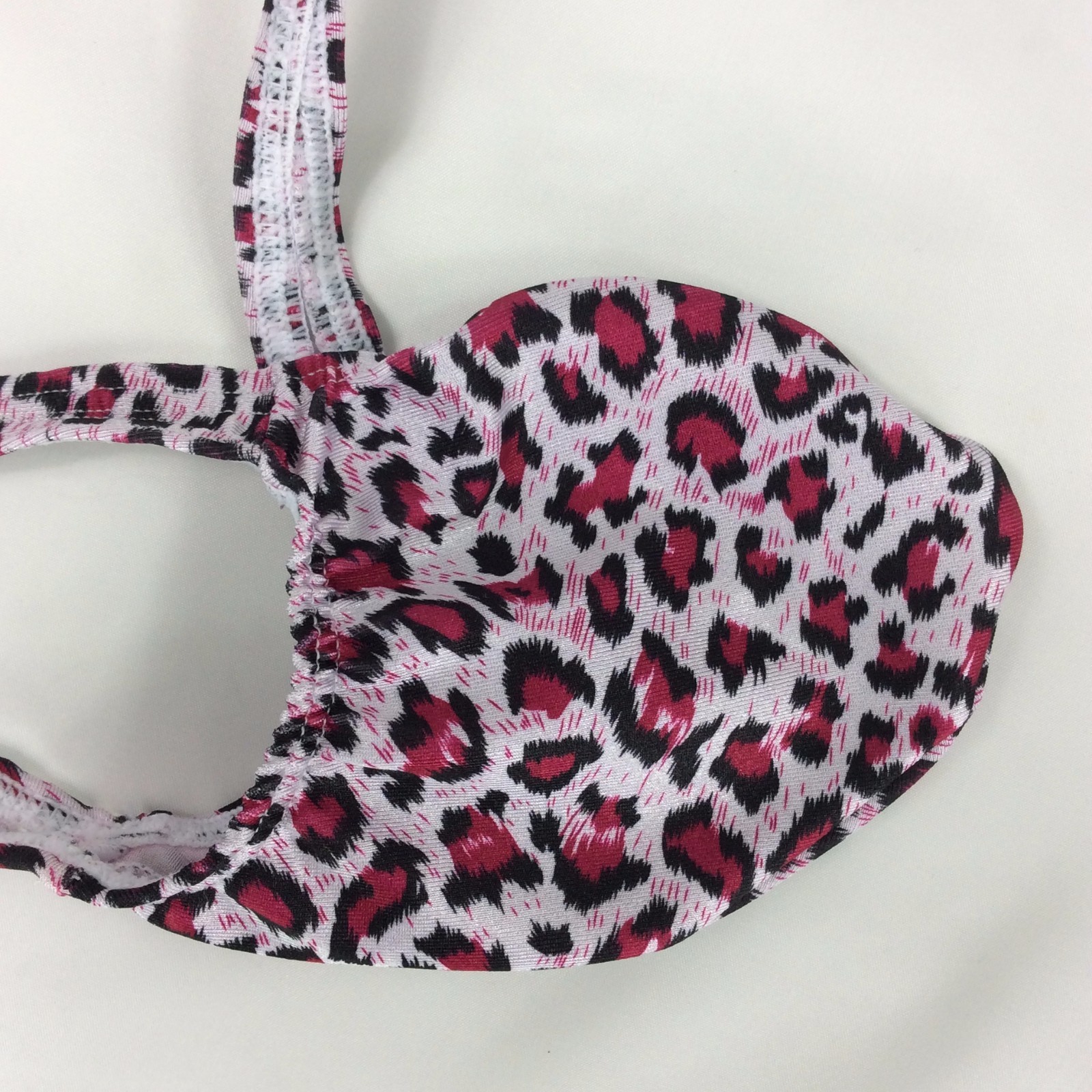 K403 P String Thong Grape Smugglers Contoured Pouch Leopard Printed Swim fabric
